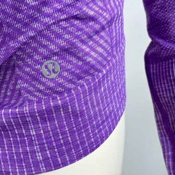 Lululemon Rest Less Hoodie Women 4? *Flaw Heathered Violet Long SleeveTop Pocket - Picture 11 of 16